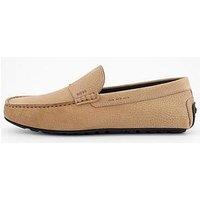 Boss Noel Nubuck Moccasin Casual Slip Ons - Beige