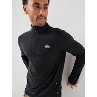 Quiksilver Mens Skiing Early Start Half Zip Fleece - Black