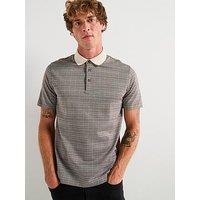 Boss H-Parris 102 Regular Fit All Over Pattern Polo Shirt - Light Beige