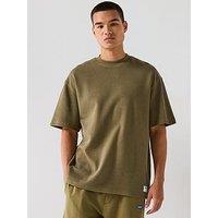 Hugo Blue Nuwafflo Waffle Loose Fit T-Shirt - Green