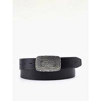 Levi'S Western Plaque Leather Belt - Black