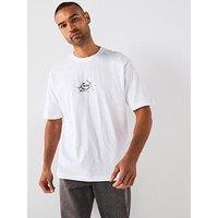 Boss Voyage Relaxed Fit Small Crack Logo T-Shirt - White