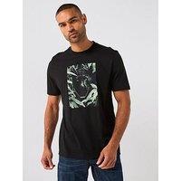 Boss Animali Regular Fit Jaguar Graphic T-Shirt - Black
