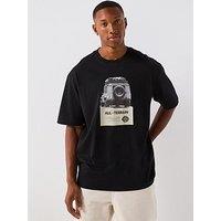 Boss Wagon Relaxed Fit Jeep Graphic T-Shirt - Black