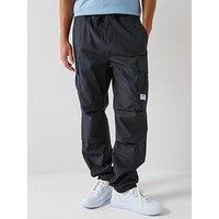 Hugo Blue Gadic242 Relaxed Fit Ripstop Cargo Trousers - Black