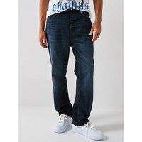Hugo Blue Nate Baggy Fit Jeans - Dark Blue