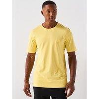 Boss Tales Tonal Logo Relaxed Fit T-Shirt - Yellow