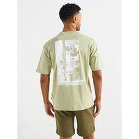 Boss Section Relaxed Fit Back Print T-Shirt - Green
