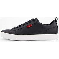Hugo Morrie Leather Tennis Trainer - Black