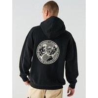 Hugo Oversized Fit Duwrestie Back Print Crew Sweat - Black