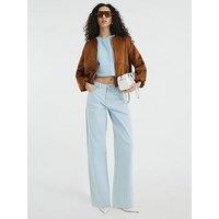 River Island Seamed Barrel Stripe Jeans - Blue