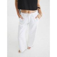 River Island Tailored Baggy Jeans - White