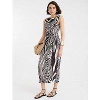 River Island Shoulder Trim Midi Dress - Black