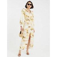 River Island Twist Front Maxi Dress - Cream