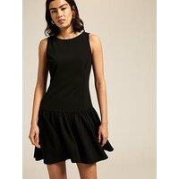 New Look Dropped Waist Mini Dress - Black