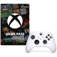 Xbox Gaming Bundle - Xbox White Controller & 1 Month Game Pass Ultimate
