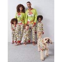 The Very Collection Mens Grinch Family Chirstmas Pj - Green