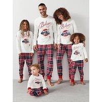 The Very Collection Mens Polar Express Family Christmas Pj - Cream