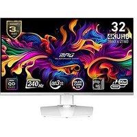 Msi Mpg 321Urxw Qd-Oled 32-Inch, 4K Uhd, 240Hz, 0.03Ms, Adaptive Sync, White Gaming Monitor