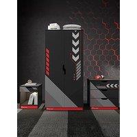 X Rocker Octane 3 Piece Furniture Set - Bedside Table, Chest, And Wardrobe - Red