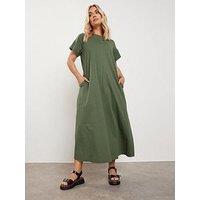 Yours Curve A Line Flare Cotton Dress