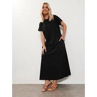 Yours Curve A Line Flare Cotton Dress