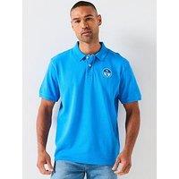 North Sails Small Logo Short Sleeve Polo Shirt - Bright Blue