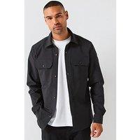 North Sails Long Sleeve Regular Fit Shirt With Chest Pockets - Black