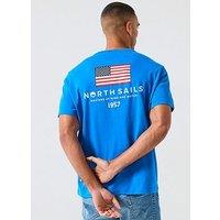North Sails Small Logo Crew Neck T-Shirt - Bright Blue