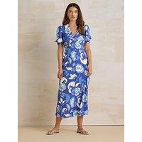 Long Tall Sally Floral Tea Midi Dress - Blue