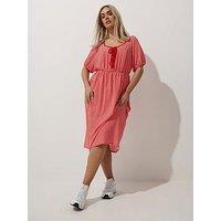 Yours Curve Red Check Midi Dress