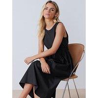 M&Co Petite Sleeveless Midi Dress - Black