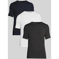 Boss 3 Pack Bamboo Loungewear Slim Fit T-Shirts - Assorted