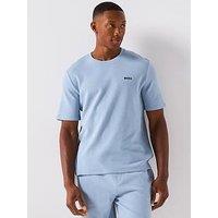 Boss Regular Fit Waffle Loungewear T-Shirt - Light Blue