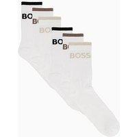 Boss 6 Pack Crew Sports Socks - White