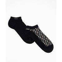 Boss 2 Pack Monogram Crew Socks - Black
