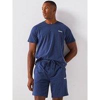 Boss Rise Tape Logo Loungewear T-Shirt - Navy