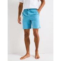 Boss Unique Global Stripe Taped Loungewear Shorts - Light Blue