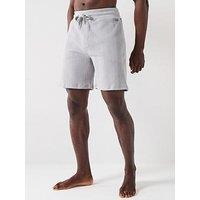 Boss Structure Loungewear Waffle Shorts - Light Grey
