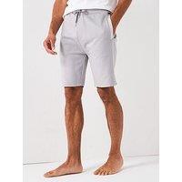 Boss Contrast Panel Loungewear Shorts - Grey