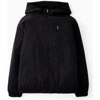V By Very Boys Sporty Zip Up Hooded Jacket - Black