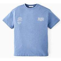 V By Very Boys Short Sleeve Skate Graphic T-Shirt - Blue