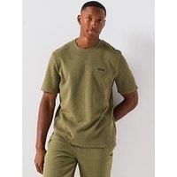 Boss Regular Fit Waffle Loungewear T-Shirt - Green