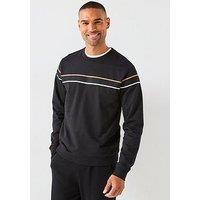 Boss Iconic Chest Tape Loungewear Sweat - Black