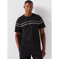 Boss Iconic Chest Tape Logo Loungewear T-Shirt - Black