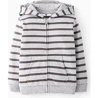 Mini V By Very Boys Strpe Zip Through Hoodie - Navy