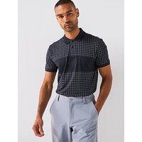 Boss Mens Golf Check Polo - Navy