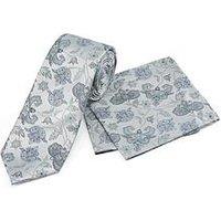 Skopes Floral Silk Tie And Pocket Sqaure Set - Sage