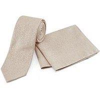 Skopes Taupe Mosaic Tie And Pocket Square Set - Beige