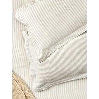 Yard Hebden Stripe 100% Cotton Fitted Sheets Or Pillowcases - Natural